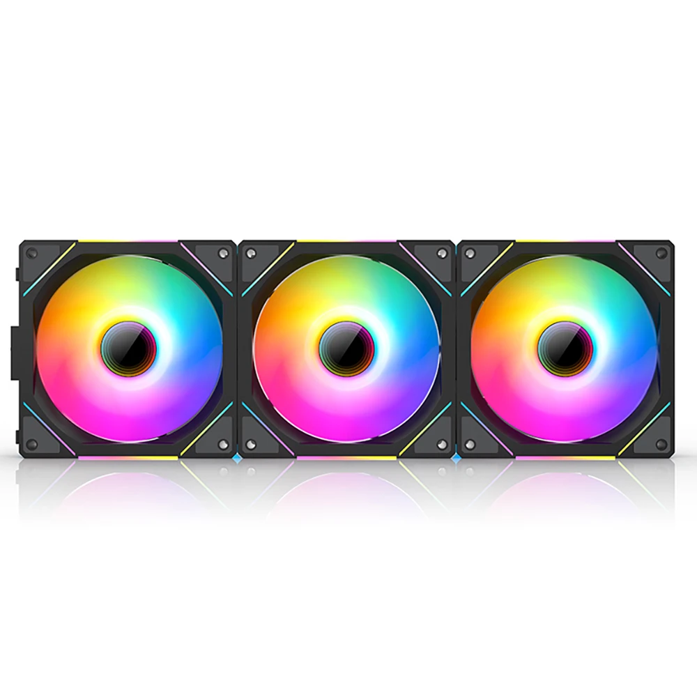 TEUCER JM-1 ARGB-Lüfter, 3-in-1, RGB-Spiegelzyklus, Lichteffekt, 800–2000 U/min, PWM-Wasserkühlung, 360 mm PC-Kühler-Lüfter-Set