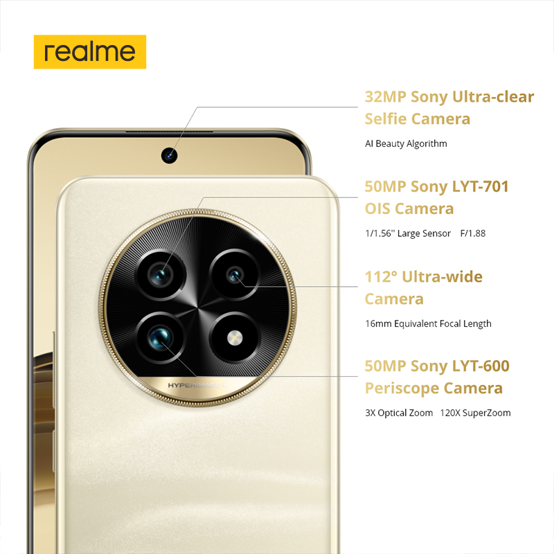 Version globale realme 13 Pro Plus Téléphone intelligent 5G Snapdragon 7s Gen 2 Écran Vision incurvé 120Hz Charge SUPERVOOC 80W Imagerie AI