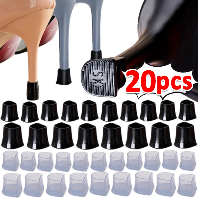 2/4/10/20 piezas protectores de talón de silicona tapones cubiertas de baile de aguja antideslizantes tacones altos accesorios de zapatos de boda nupcial