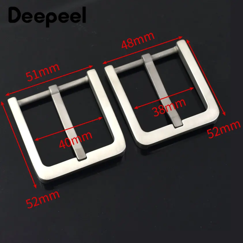 1Pc 38/40mm Solid Pure Titanium Pin Belt Buckles Harmless To Skin for Men Jeans Clothing Accessories Leather Craft Width 37/39mm