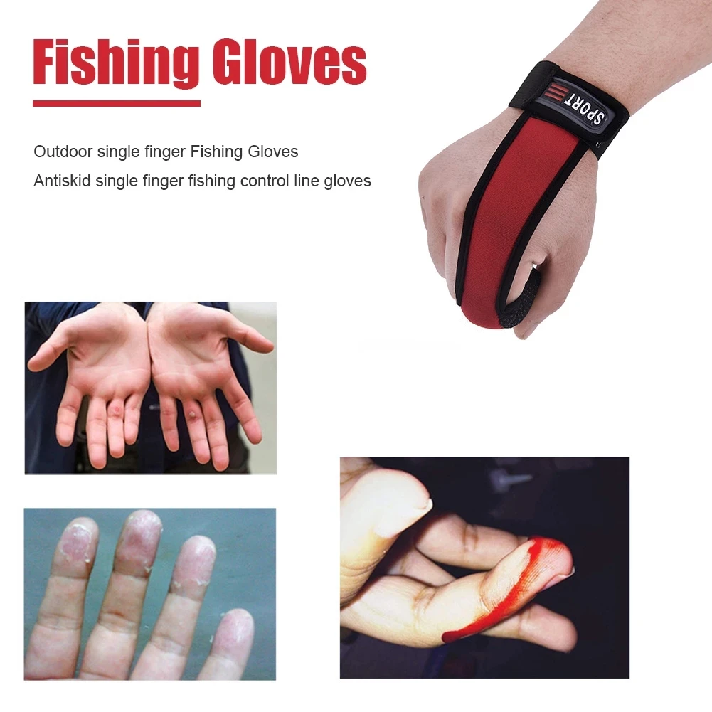 Guantes de pesca con 1 Protector de dedos, transpirables, antideslizantes, anticorte, accesorios para aparejos de pesca al aire libre, suministros