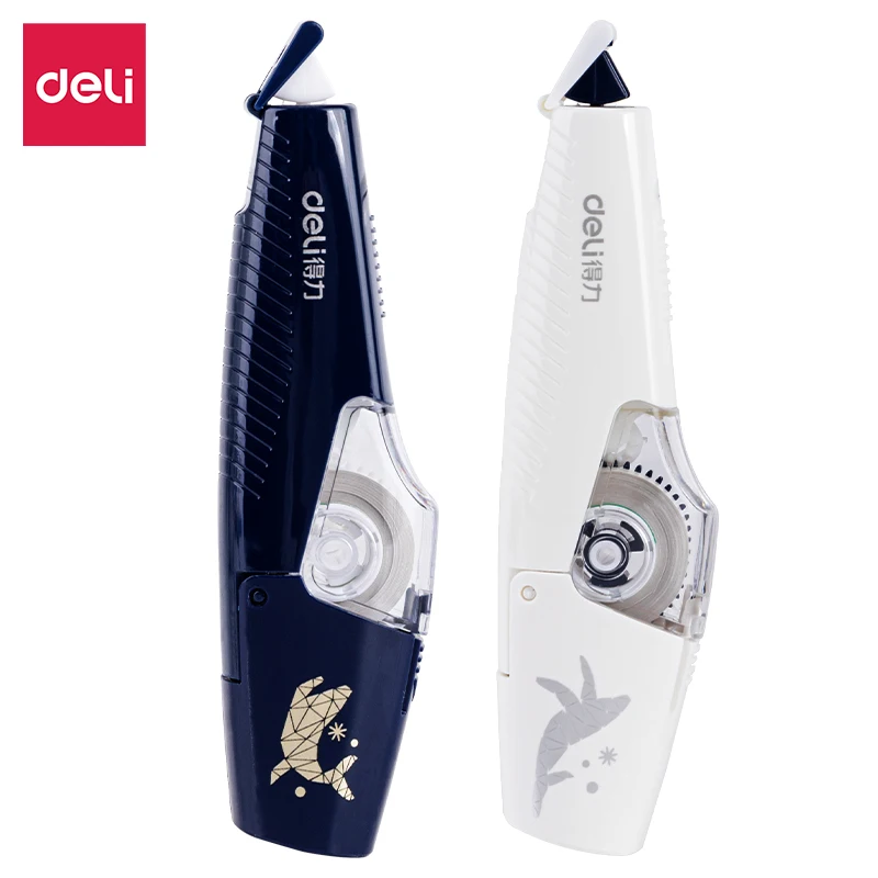 Deli Set da 2 pezzi Nastro correttore tipo penna Studente Nastro Kawaii Nastro correttore di modifica carino per forniture di cancelleria per ufficio scolastico