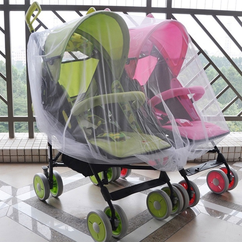 Doppel kinderwagen Moskito netz Anti-Bug Mesh Abdeckung für Kinderwagen Baby Reise ausrüstung