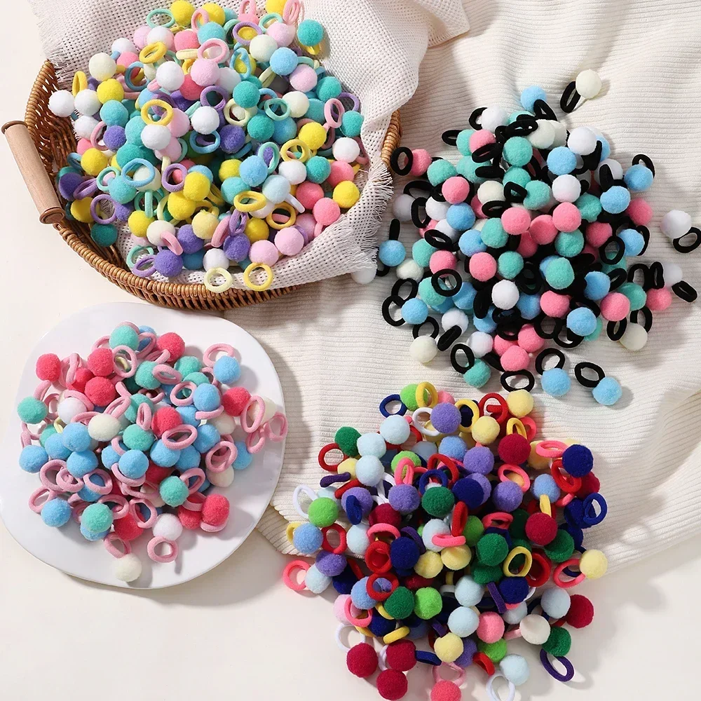 20pcs เด็กผมวงยืดหยุ่นผมสาวตุ๊กตายางสําหรับเด็กขนม Scrunchie ผมคลิปเด็กอุปกรณ์เสริมผม