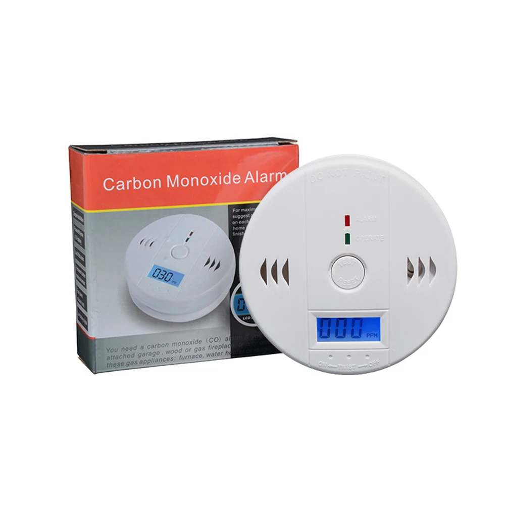 Wofea LCD Đồng Cảm Biến Làm Việc Một Mình Xây Dựng Trong 85dB Còi Báo Động Độc Lập CO Ngộ Độc Cảnh Báo Báo Động Báo