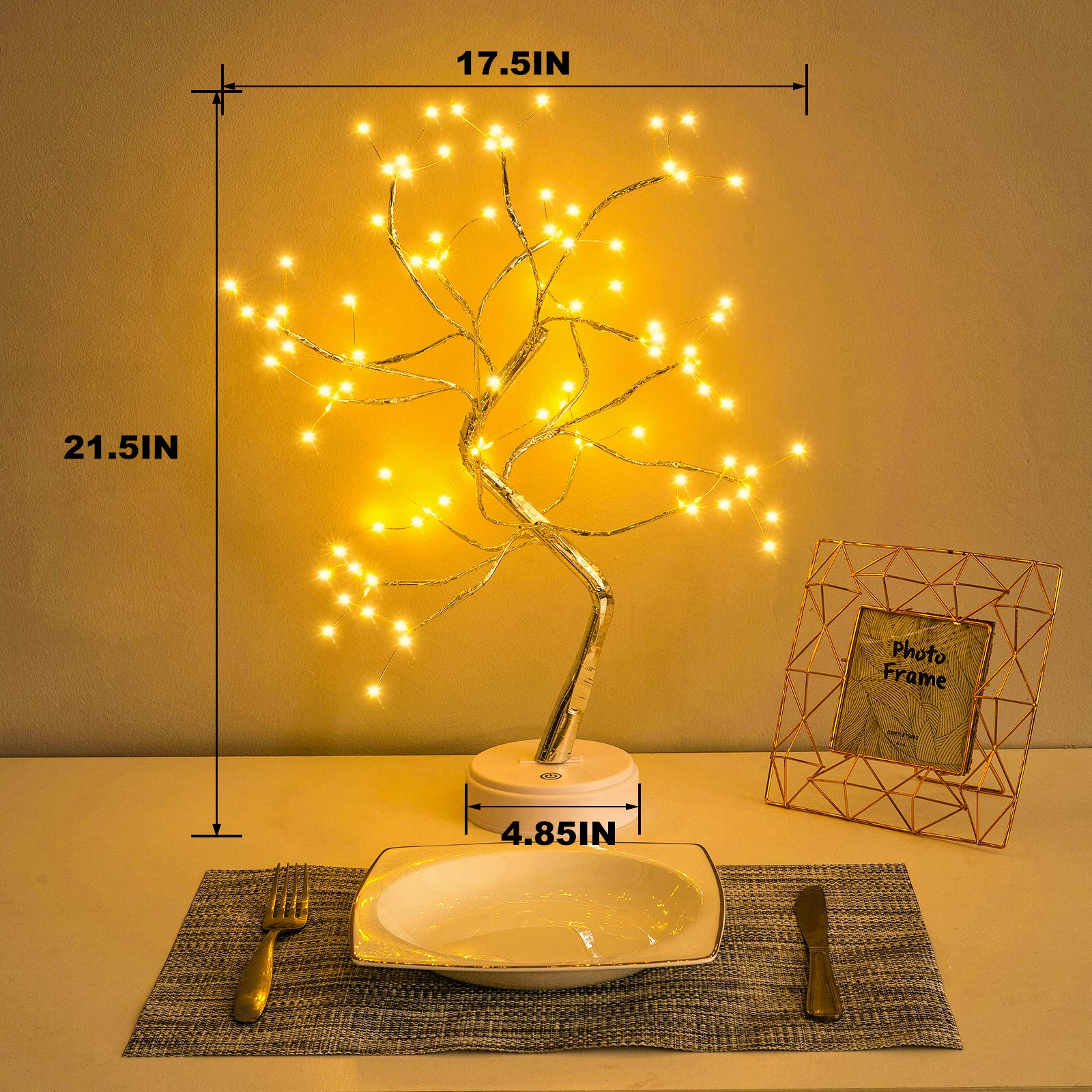 108LED Fee Sparkly Baum Tisch Lampe Fernbedienung USB & 3AA Powered DIY Bonsai Künstliche Baum Licht Schlafzimmer Desktop Nacht licht