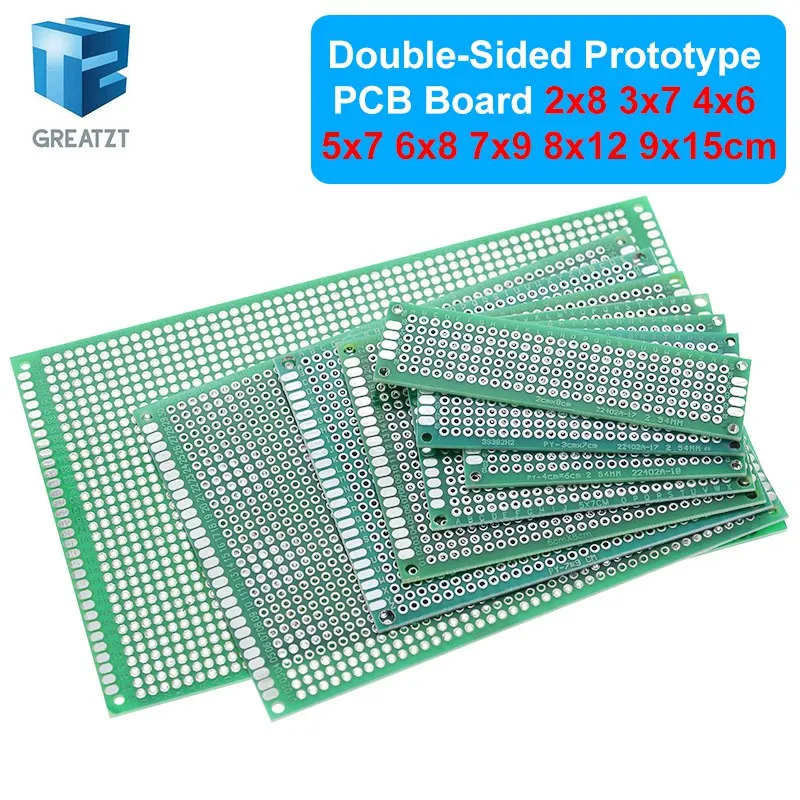 2x8 3x7 4x6 5x7 6x8 7x9 8x12 9x15 Double Side Prototype Diy Universal Printed Circuit Board Protoboard For Arduino Diy Kit