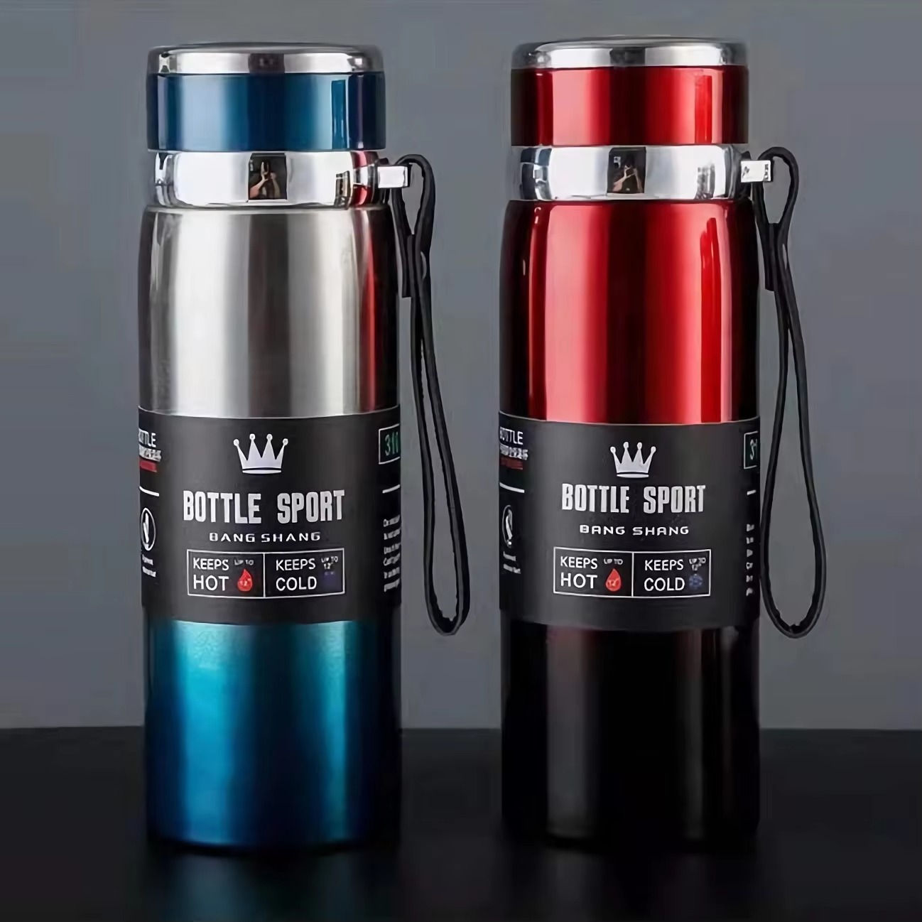 1L thermische waterfles Houd koud en warm waterfles Thermoskan voor water Thee Koffie Thermosflessen Roestvrijstalen thermosfles