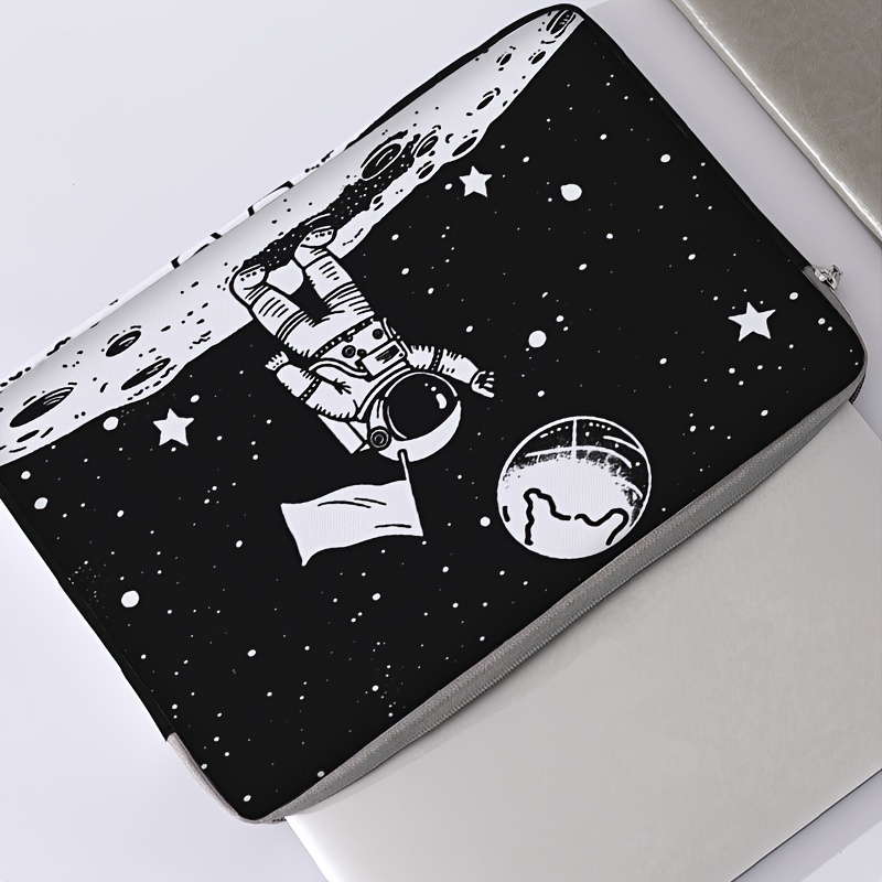 One piece set, two styles, astronaut patterned laptop bag and briefcase, suitable for 14 inch laptops