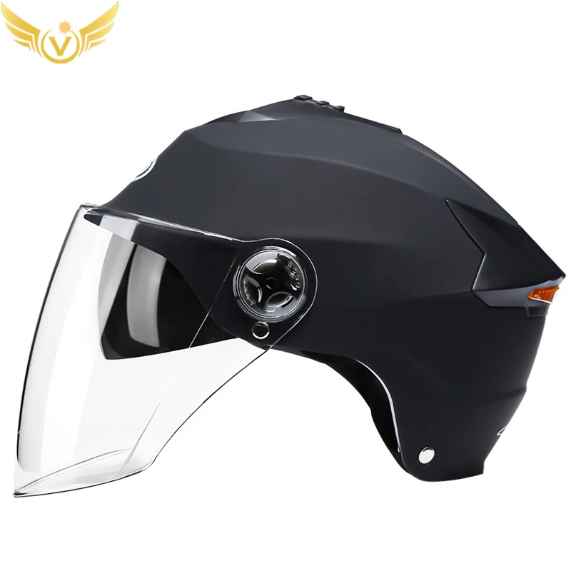 Capacetes de motocicleta com luzes led para homens e mulheres, capacete ciclomotor, scooter elétrico com viseira dupla, luz de bicicleta recarregável
