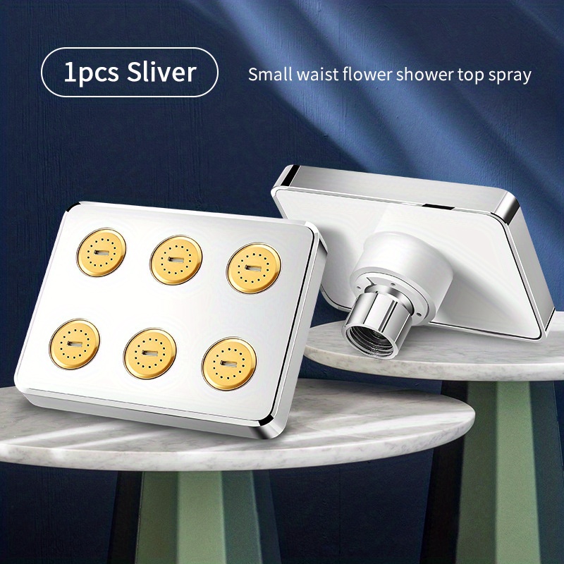 Cabeça de chuveiro de parede supercarregada, cabeça de chuveiro giratória com spray superior, atualize seus acessórios de banheiro