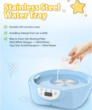 Botella de gran capacidad, esterilizador de leche caliente y secadora con Control LCD
