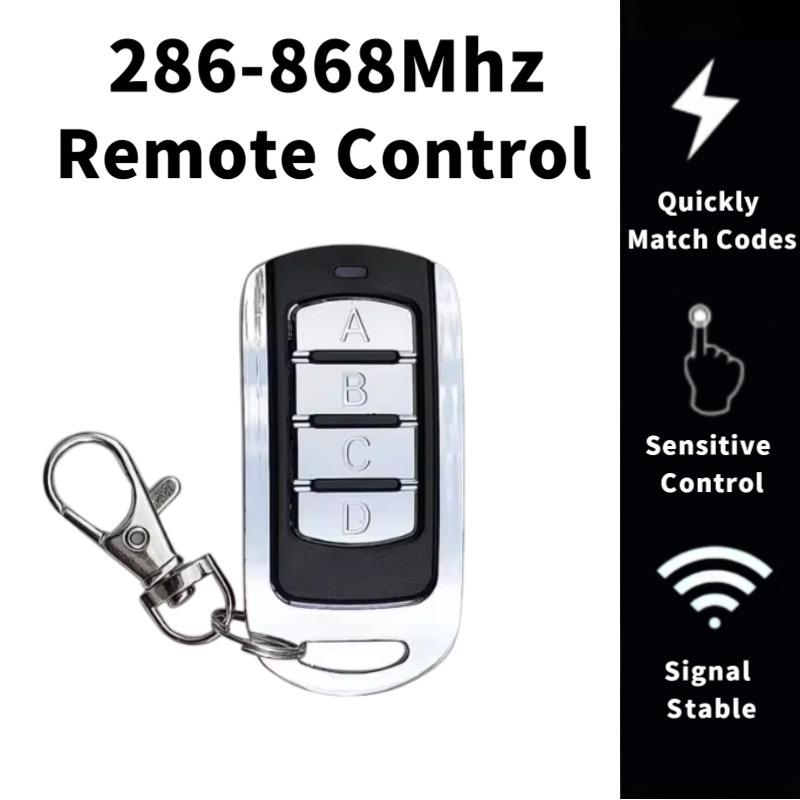 Garage Door Key Multi-Frequency Copier Transmitter 280-868MHz Rolling Code Remote Replicator 4-in-1 Universal