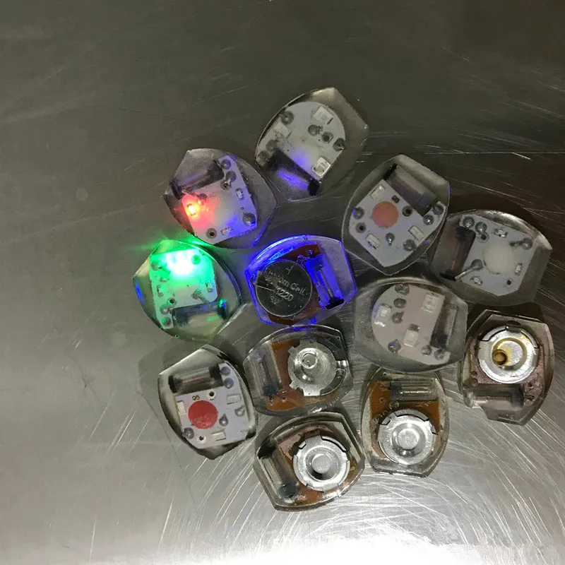 50ชิ้นโคมไฟ LED ระยิบระยับแบบสั่นสีสันสดใสโคมไฟเรซิ่นแม่พิมพ์ฟิลเลอร์ DIY RGB อุปกรณ์เสริมสำหรับของตกแต่งงานฝีมืออีพ็อกซี่