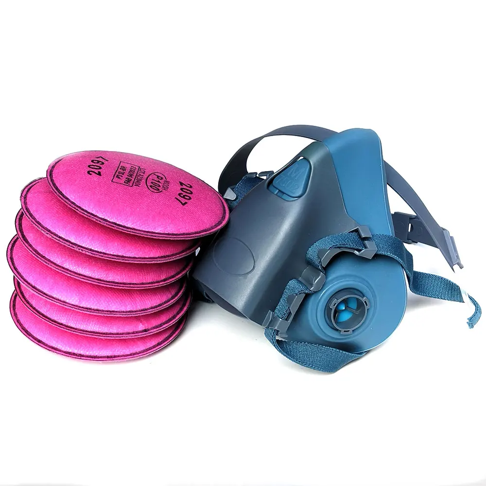 7502+2097 Half Facepiece 2091  Mask Reusable Respirator P10 Respiratory Protection Nuisance Level Organic Vapor for 3m 7502 Mask