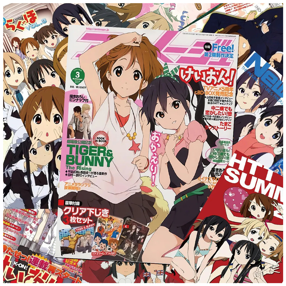 ¡10/30/60 Uds lindo Anime K-ON! pegatinas de póster dibujos animados Kawaii chica calcomanía Graffiti DIY cuaderno guitarra diario coche pegatina impermeable