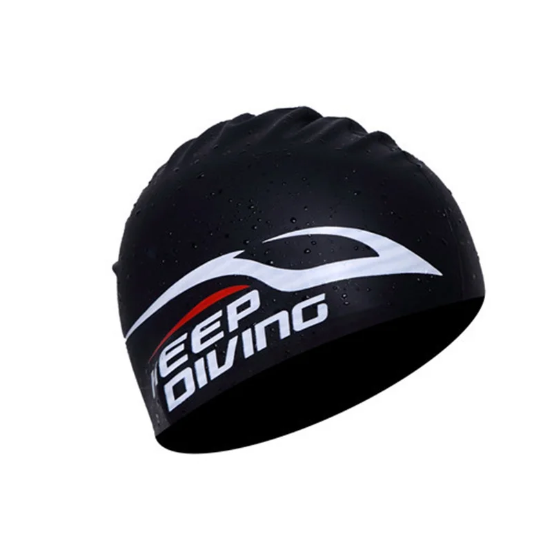 Gorro de natación de carreras de silicona, protección para los oídos, impermeable, gorro de natación de alta elasticidad