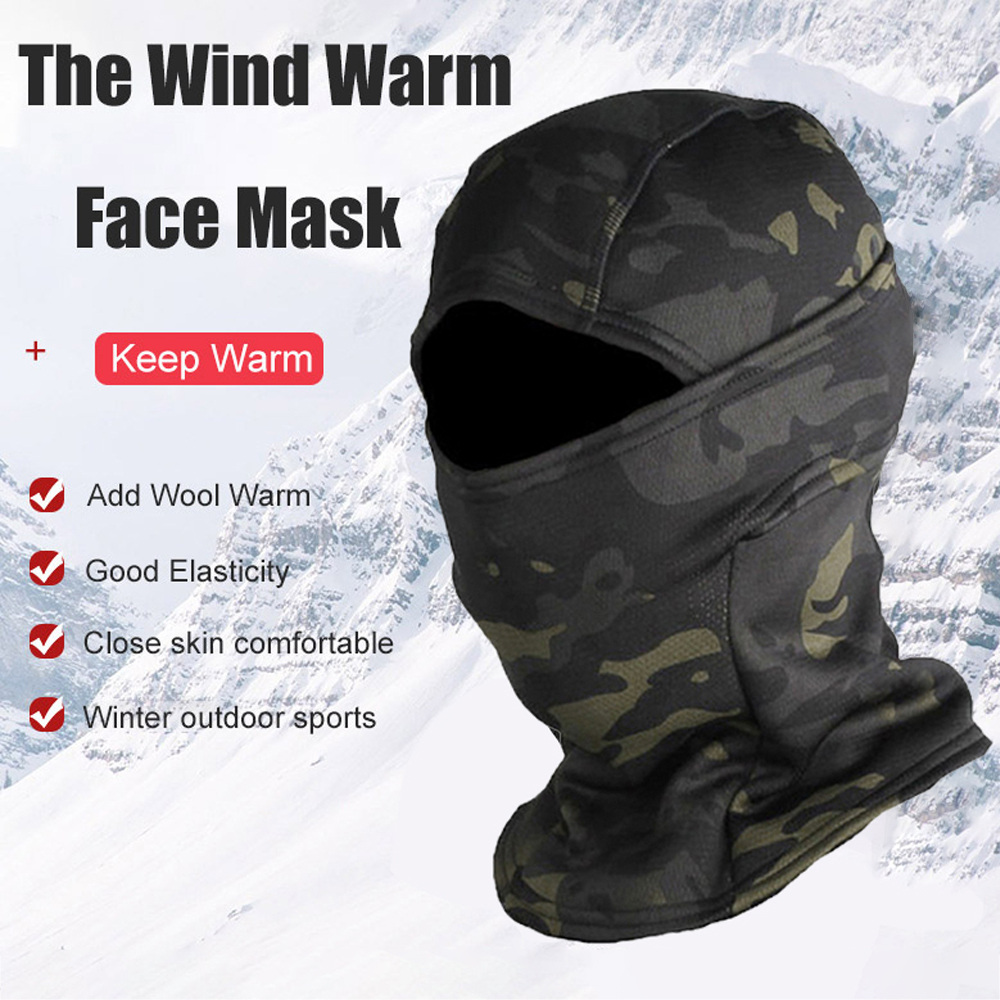 Winter Fleece Warm Halten Camouflage Balaclava Polar Fleece Radfahren Vollgesichtsmaske Outdoor Motorrad Ski Helm Innenkappe Maske