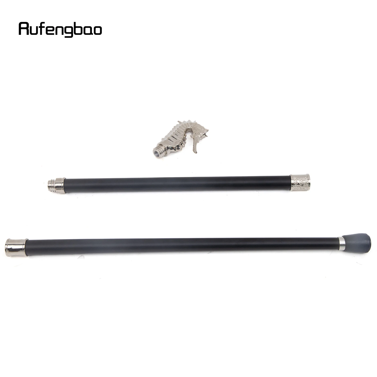 สีขาวหรูหรา Hippocampus Walking Cane แฟชั่นตกแต่งเดิน Stick สุภาพบุรุษ Elegant คอสเพลย์ Cane KNOB Crosier 93 ซม