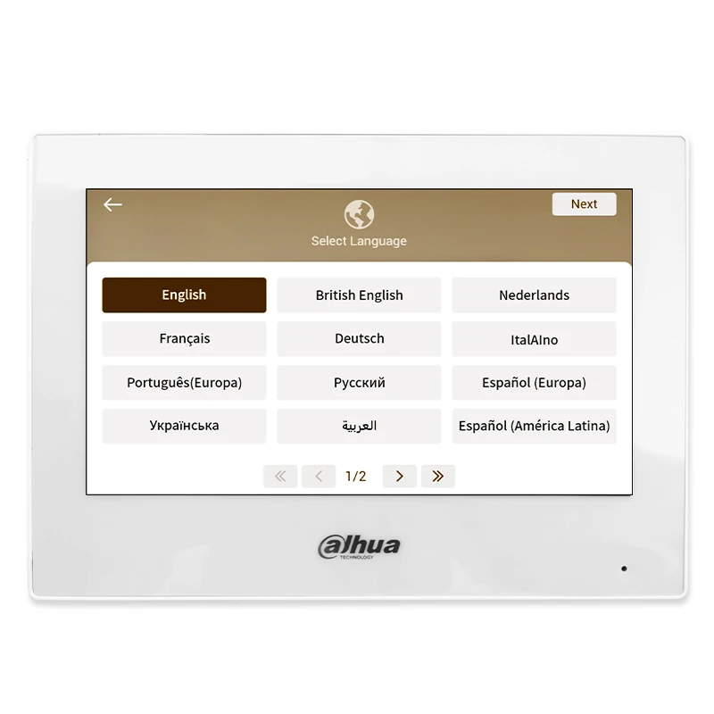 Dahua ip & wi-fi monitor interno branco VTH2621GW-WP preto VTH2621G-WP vídeo porteiro 7 "tela poe monitor de câmera ip digital completo