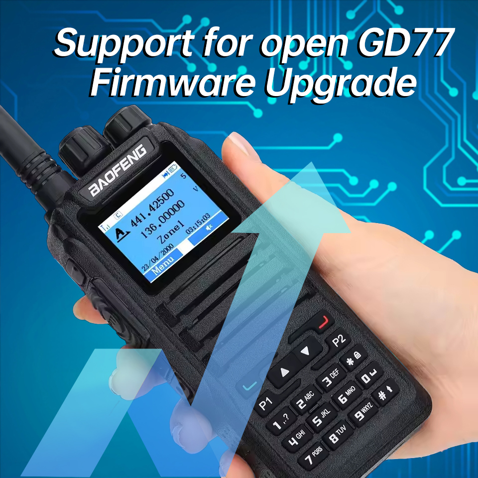 Baofeng DMR DM 1701 Digitale Walkie Talkie Modo Duplo Analoge tweewegradio Open GD77 Dual Time Slot Nível 1 + 2 Hamradio DR 1801