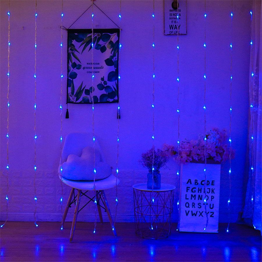น้ําตกฝนดาวตก Rain String Light คริสต์มาส LED Festoon 2/3/6M LED ไฟตกแต่งวันหยุดสําหรับ Home Garland ผ้าม่าน