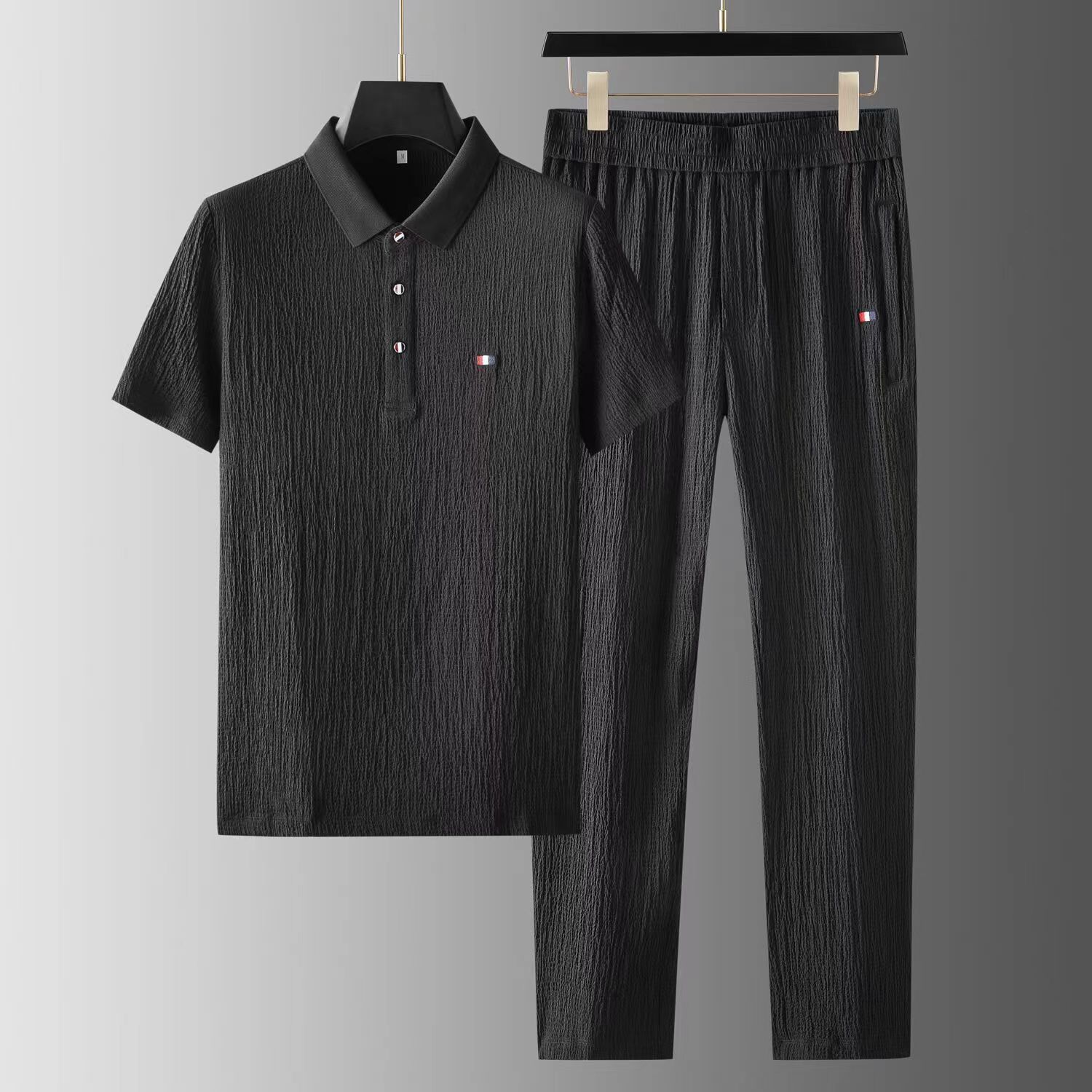Sommer Neue männer Klassische Mode Einfarbig Kurzarm Zwei-Stück Set 2023 männer Casual Lose Hochwertige sport Anzug