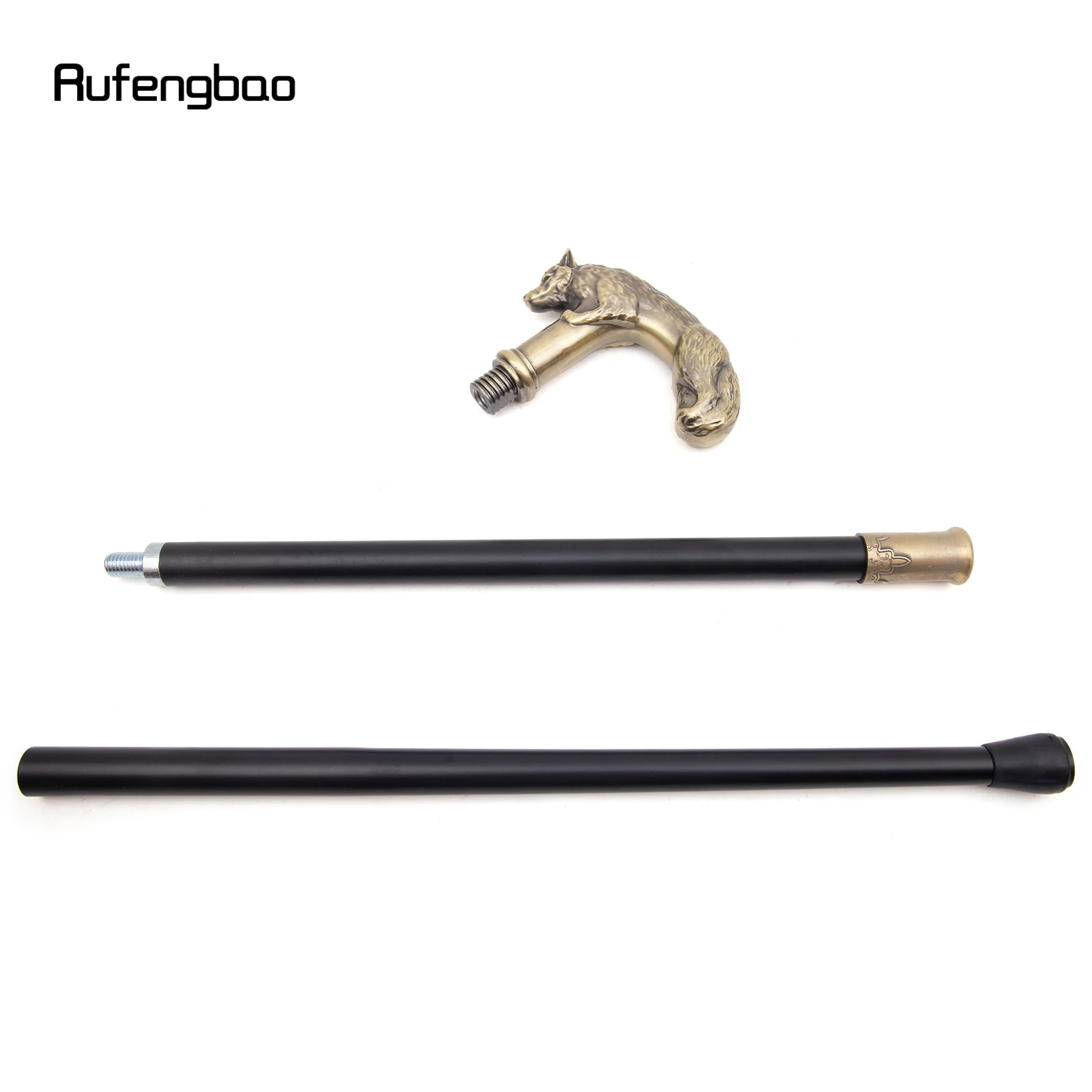 Kupfer Wolf Gehstock Mode Dekorative Gehstock Gentleman Elegante Cosplay Cane Knopf Crosier 90 cm
