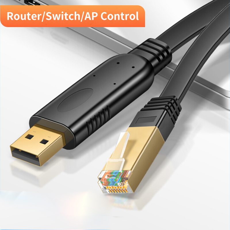 Консольный кабель USB-RJ45 Последовательный адаптер RS232 для портативного компьютера Маршрутизатор Cisco USB RJ 45 8P8C Конвертер Консольный кабель 1,8 м 3 м
