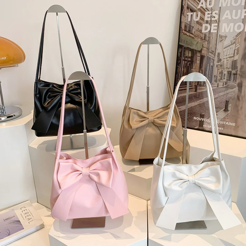 Moda arco alças para mulheres sacos de ombro lazer axila saco compras versátil sacos bolinho bolsa feminina sacos de mão