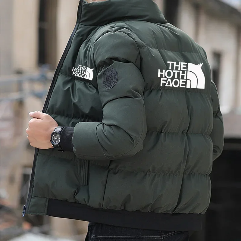 Chaqueta acolchada de algodón para hombre, chaqueta corta acolchada de algodón con Logo de cabeza de tigre, tendencia de invierno, 2024