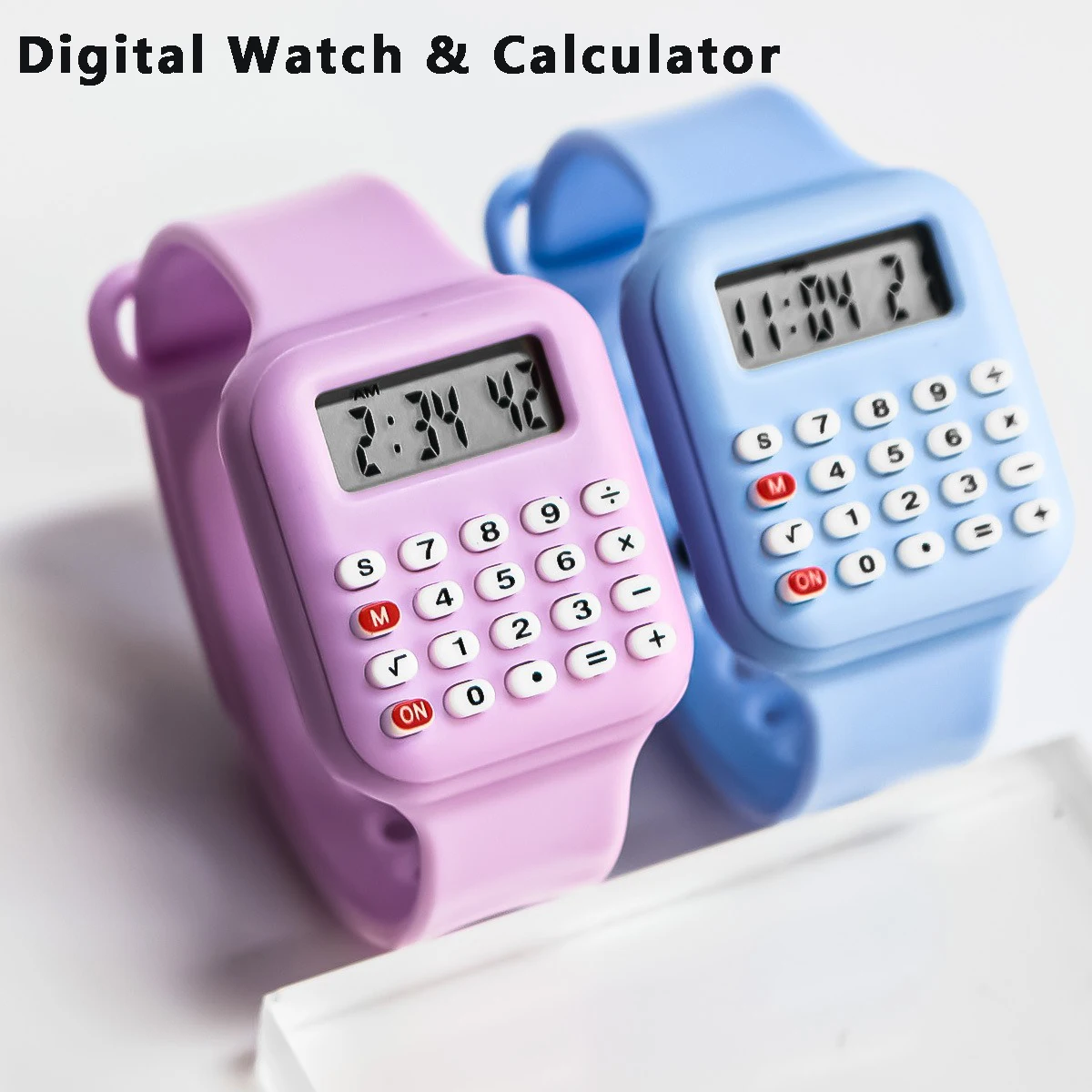 Calculadora criativa relógio dos desenhos animados led digital crianças relógio moda esportes relógio eletrônico para meninos meninas crianças estudante presente relógio