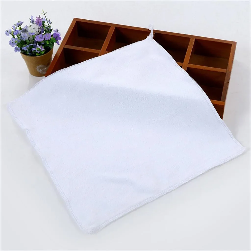 Toalla facial de tela de microfibra suave blanca, Toalla de baño para Hotel, paños de lavado, toallas de mano, toalla de limpieza multifuncional portátil, 10 Uds.