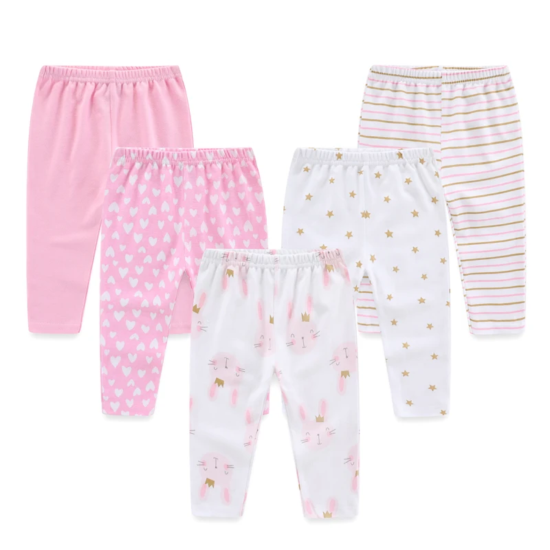 Kiddiezoom 5 ชิ้น/ล็อตน่ารักการ์ตูนเด็กทารกเด็กผู้หญิงกางเกง 0-12Months ผ้าฝ้ายนุ่มทารกแรกเกิดกางเกง