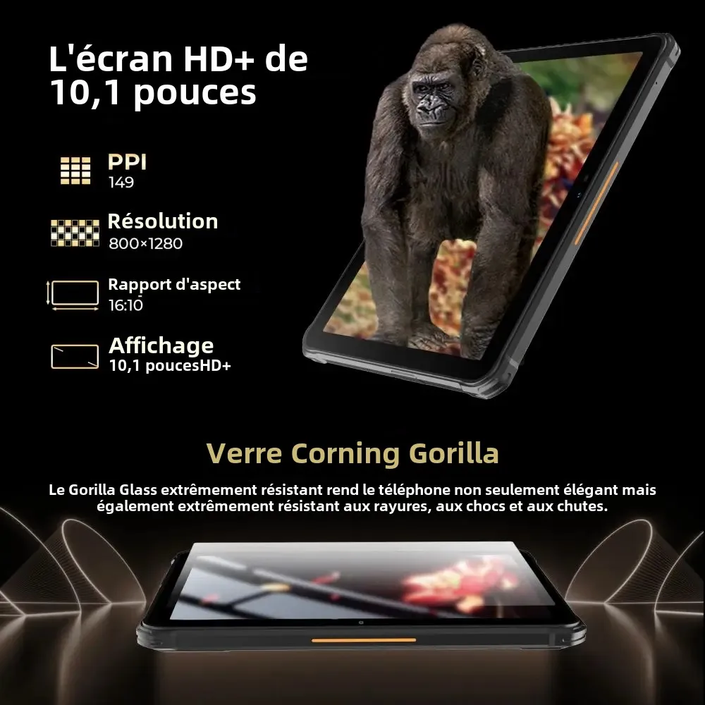 Nouveau monde Premeire HOTWAV R7 tablettes robustes Android 10.1 ''HD + 15600mAh 12GB(6 + 6) 256GB OTG Charge inverse gant Mode mondial
