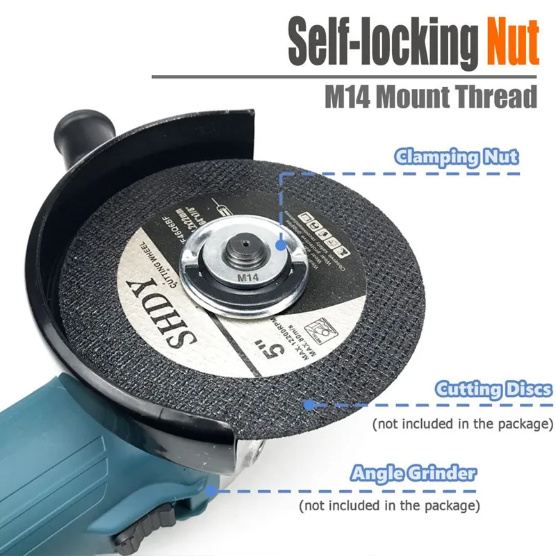Quick Release flensmoer M14 draad haakse slijper flensmoer Power Chuck persplaat voor diamantdoorslijpschijven