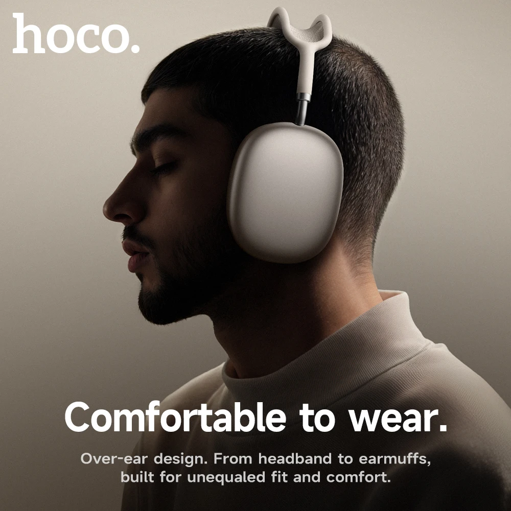 HOCO W65 nuevo Bluetooth 5,4 auriculares sobre la oreja auriculares grandes Audio Hifi música deporte juegos auriculares para Iphone Android con micrófono