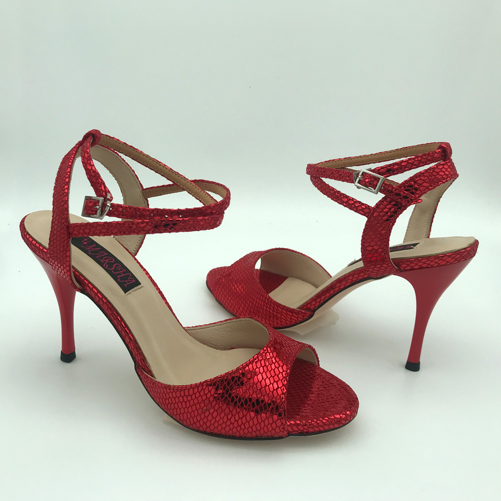 Neue argentinische Tango-Tanzschuhe, Partyschuhe, Hochzeitsschuhe, Lederlaufsohle T62102RSL, 9 cm Absatz, 7,5 cm, versandkostenfrei erhältlich