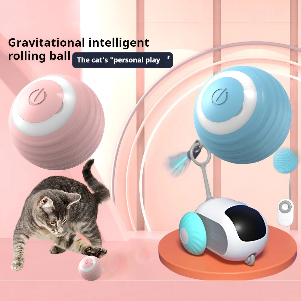 Bola interactiva para gatos, juguetes inteligentes para gatos, bola mágica rodante automática para interiores, juguete interactivo electrónico para gatos, accesorios de juego para gatos