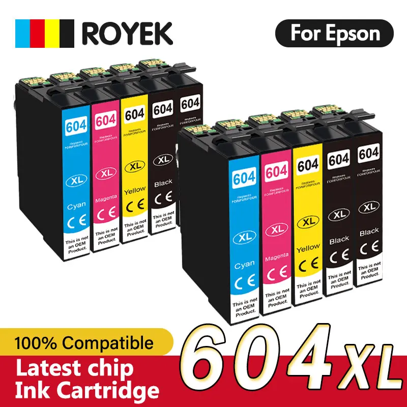 Чернильный картридж T604 с чипом для принтера Epson T 604XL T 604 XL, совместим с XP 2200 2205 3200 3205 4200 WF 2910 2930 2950