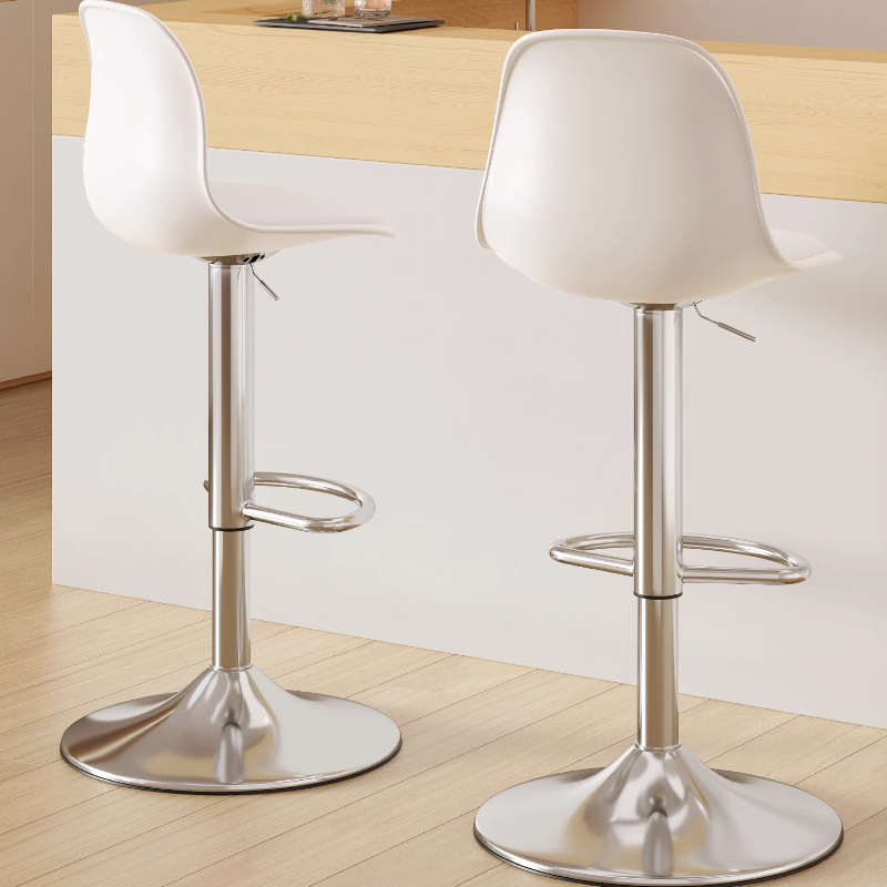 Taburetes de Bar grises minimalistas únicos, taburetes de Bar de cocina italianos ajustables giratorios, muebles resistentes de diseño Sgabello Cucina Alto