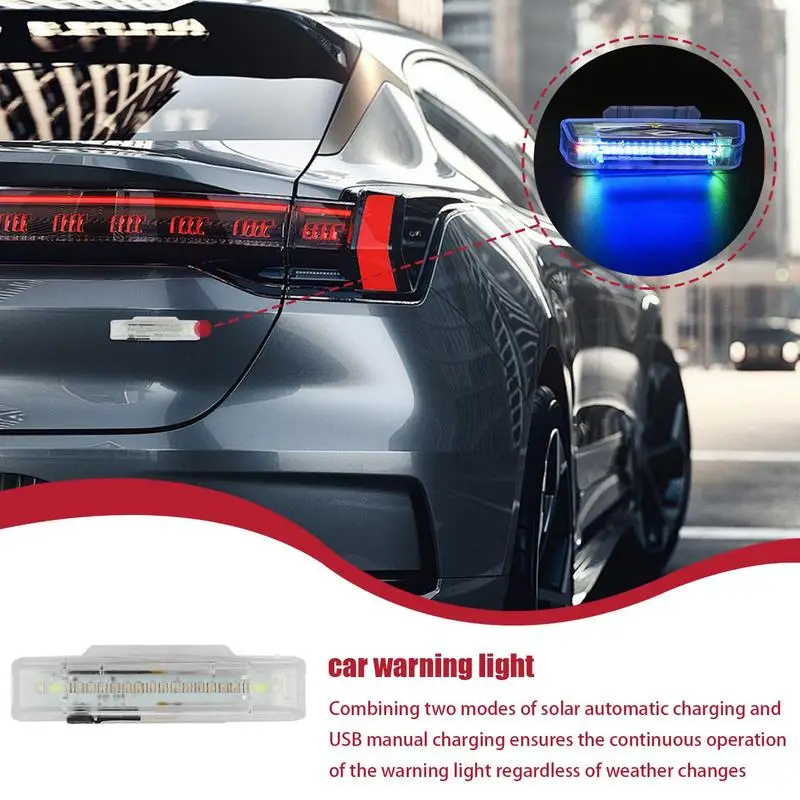 Solar Strobe Light Solar LED Tail Warning Lights Flash Lights Vehicle Strobe Lights Waterproof Anti Collision Lights For Trucks