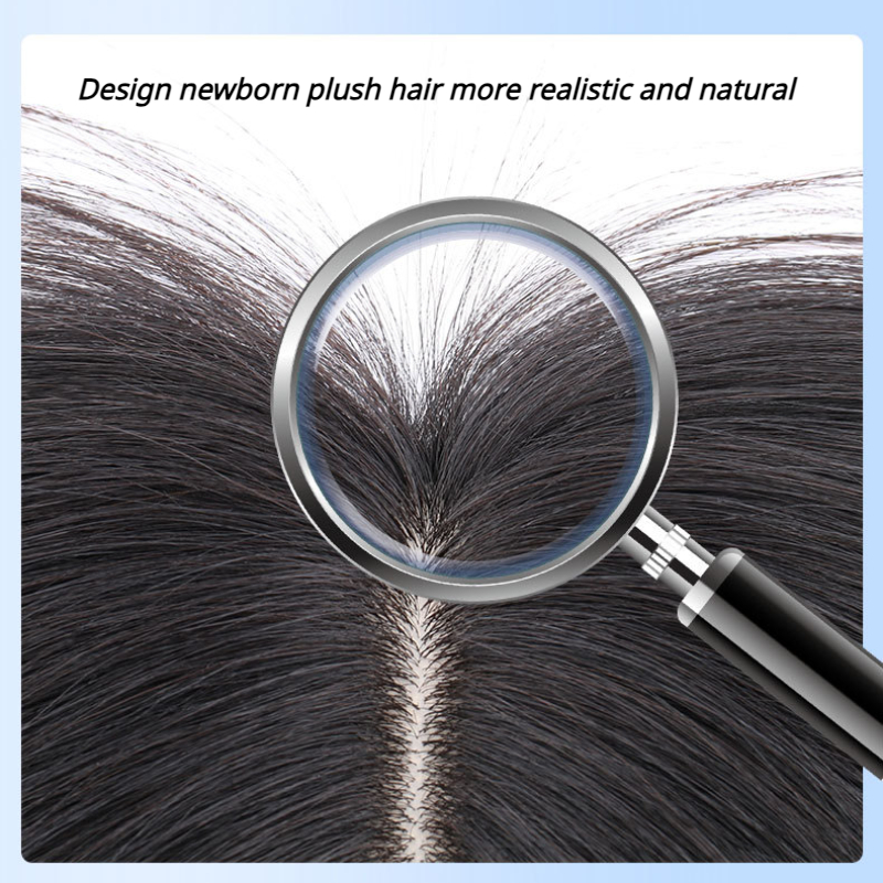 Mode 100% Echte Menselijke Haarstukken Vrouwen Natuurlijke Zwarte Hair Extensions Topper 25 Cm Zwarte Zwaan Mesh Base Top Toupetje Clip pruiken