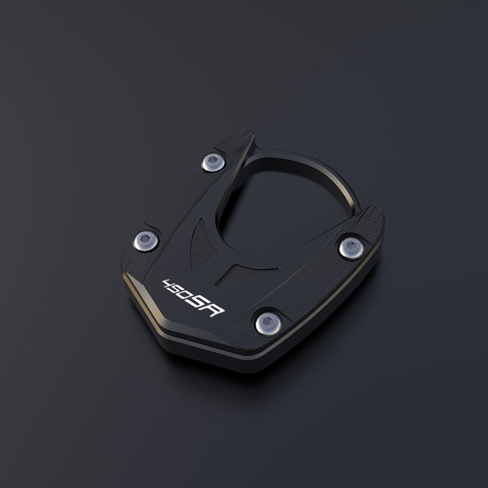 オートバイのサイドスタンドアダプター,大きなフットパッド,cfmoto 450sr 450ss 450nk 450 sr ss nk,2022 2023 2024