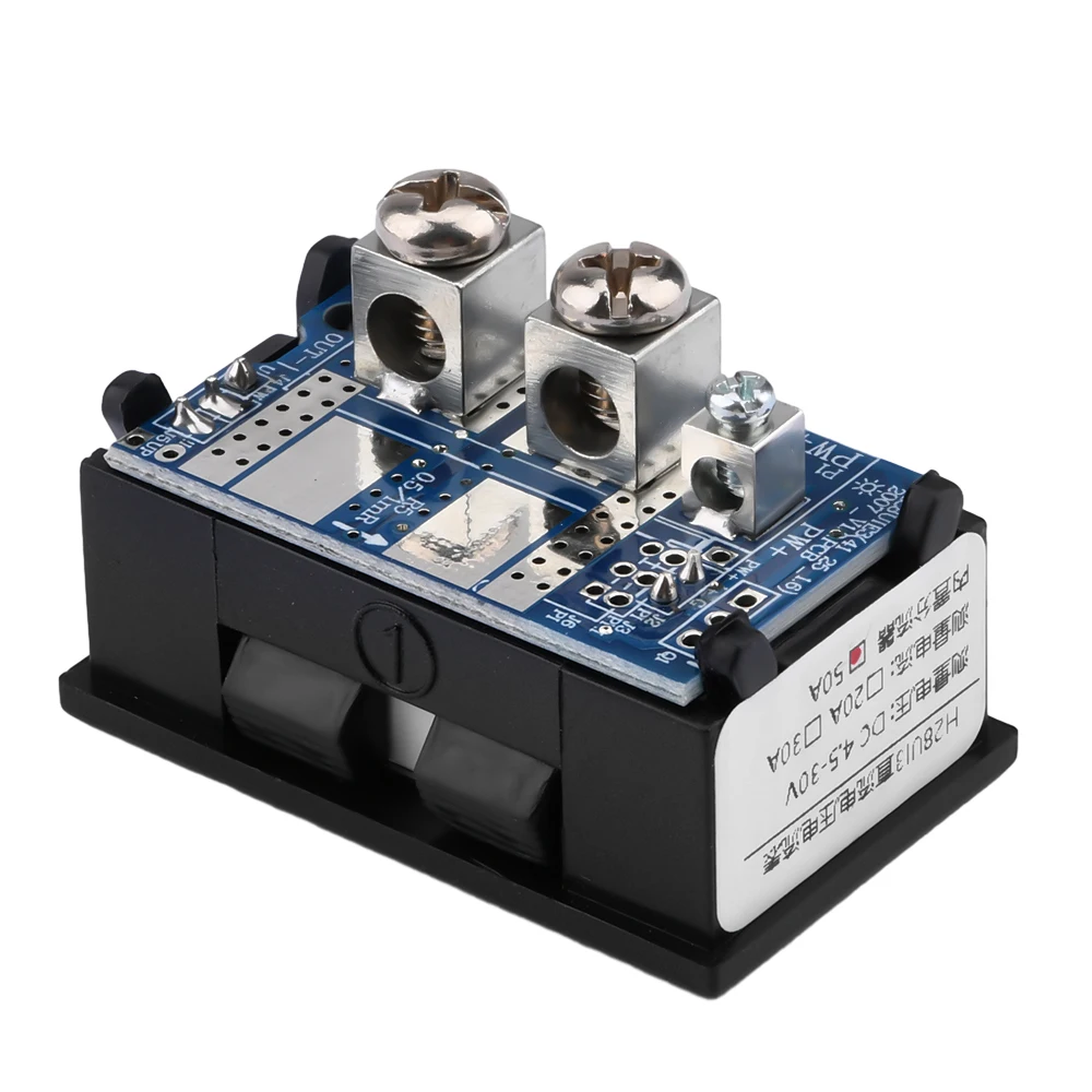 DC4.5-30V 30a 50a mini digital volt￭metro amper￭metro 3 bits 0,28 "dual LED voltaje medidor de corriente Volt detector probador incorporado shunt
