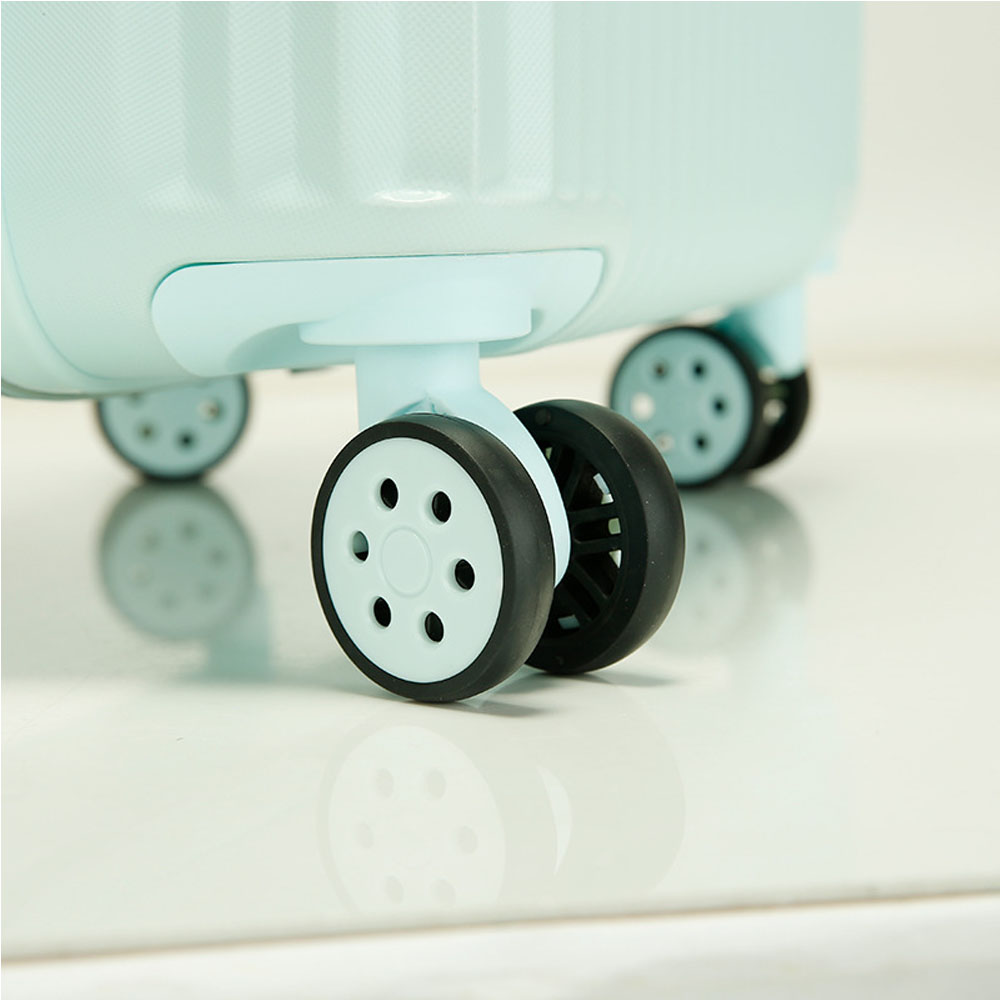 New Green/Pink/Silver/White Spinner Women Travel Suitcase 18 Inches Luggage With Trolley Super Compressive Material  ABS+PC