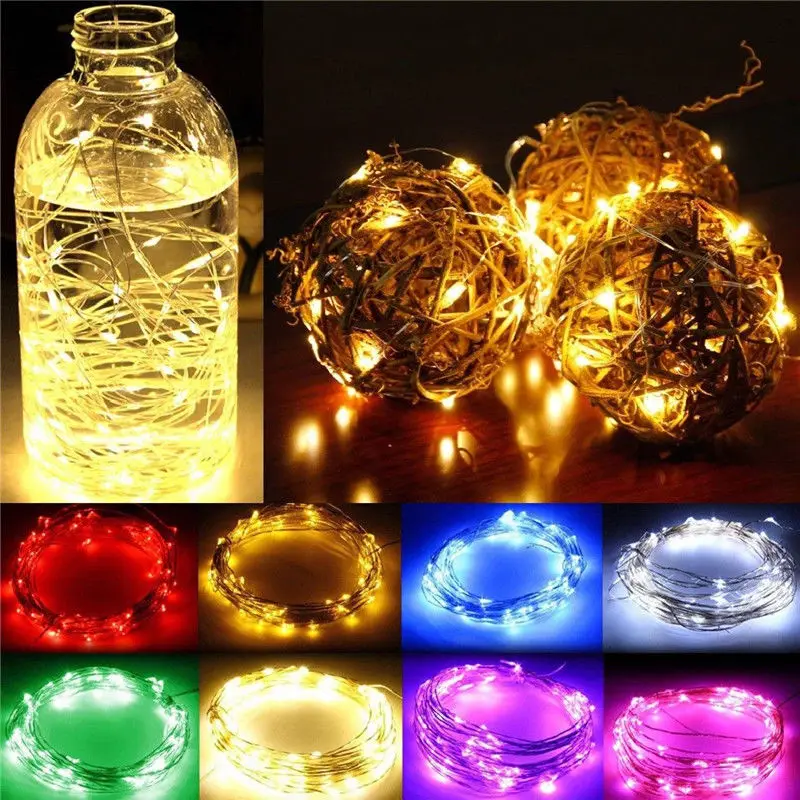 1M 2M 3M 5M 10M 20M 30M ทองแดงลวดไฟ LED String แสงวันหยุด Fairy Garland สําหรับคริสต์มาสต้นไม้งานแต่งงานตกแต่ง