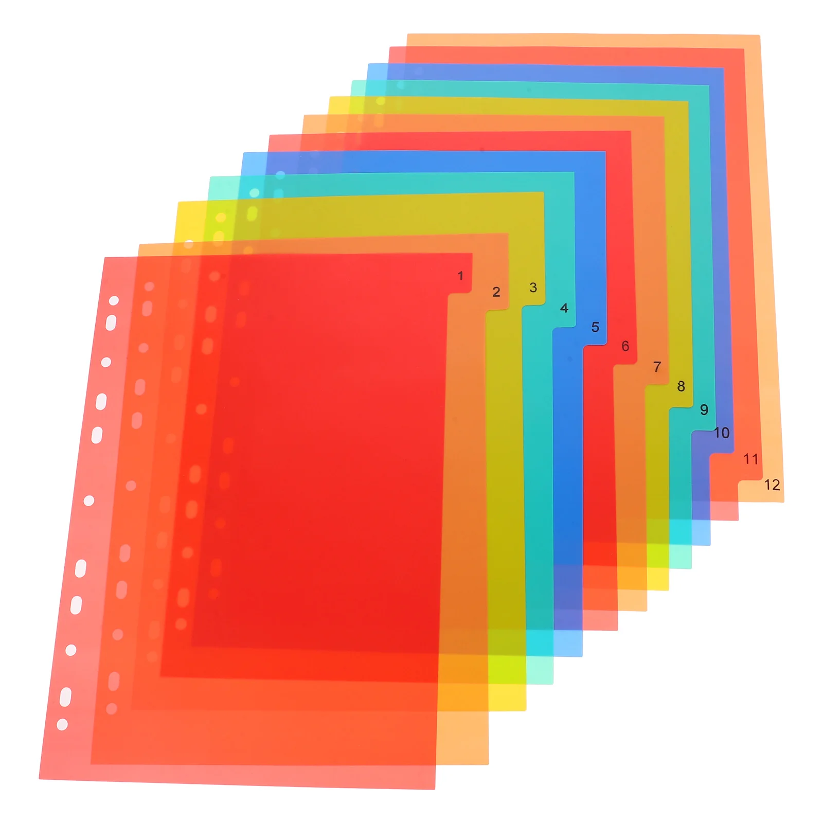 A4 Separated Loose Leaf Page Dividers Folder Number File Pp Book Binder Plastic Binder Tabs Book Binder Dividers A4 Page Marker