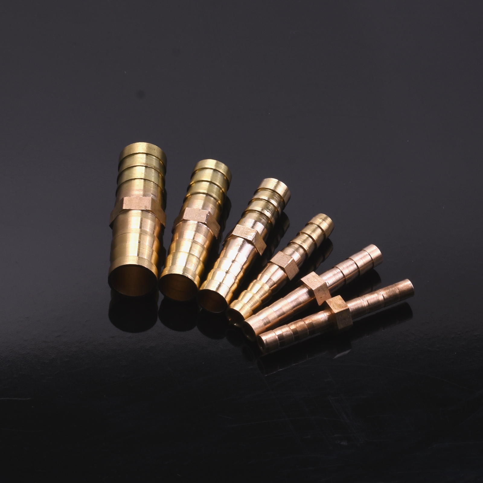 真鍮ストレートホースパイプ継手等しいバーブ 4 ミリメートル 5 ミリメートル 6 ミリメートル 8 ミリメートル 10 ミリメートル 12 ミリメートル 16 ミリメートル 19 ミリメートル 25 ミリメートルガス銅有刺鉄線カプラーコネクタアダプタ