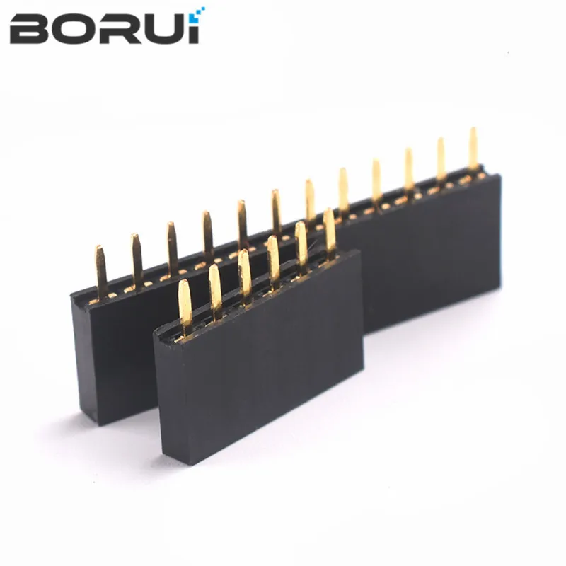 10PCS Einreihige Stift Weiblichen Header Buchse Pitch 2,54mm 1*2P 3P 4P 6P 8P 12P 15P 20P 40P Pin Stecker Für Arduino